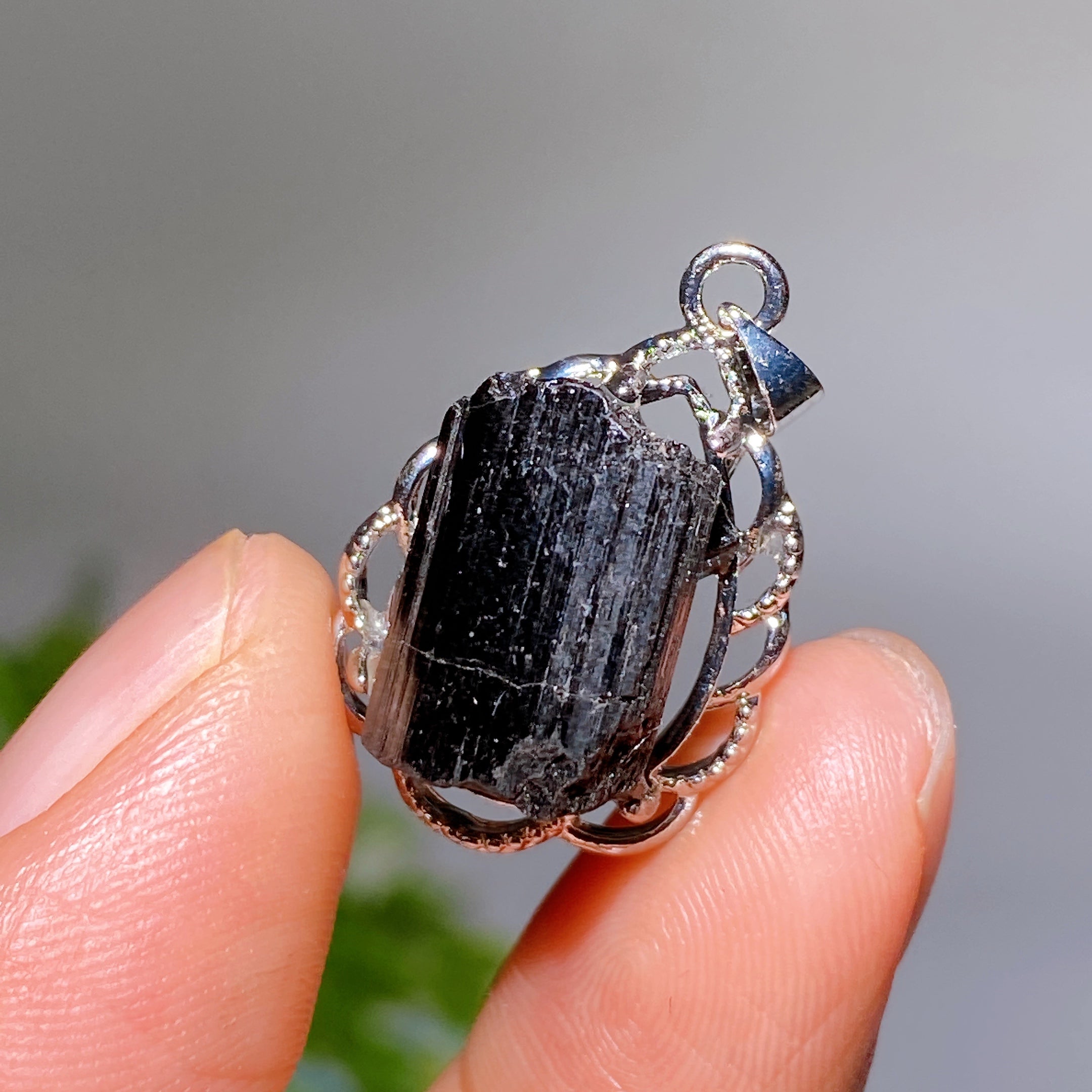 15mm Black Tourmaline Spiritual Pendant for Protection