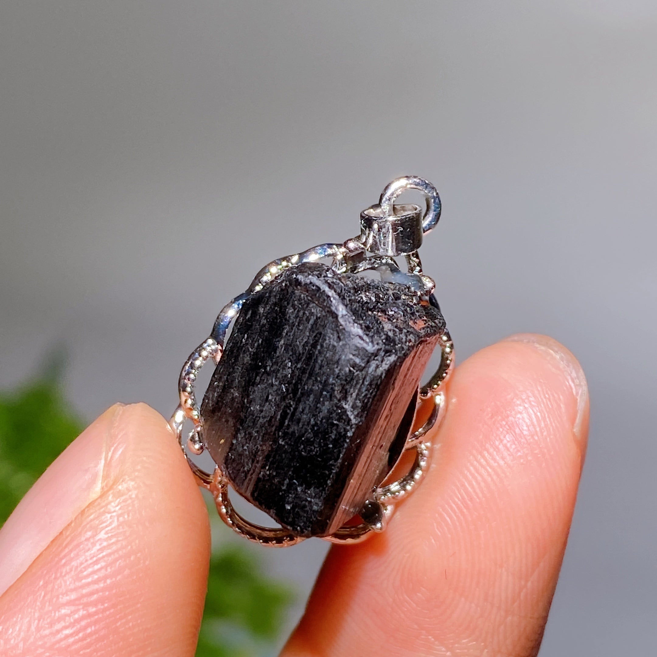 15mm Black Tourmaline Spiritual Pendant for Protection