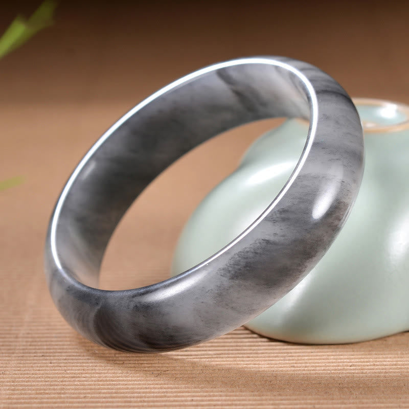 15mm Golden Silk Jade Wealth Bracelet for Luck & Protection