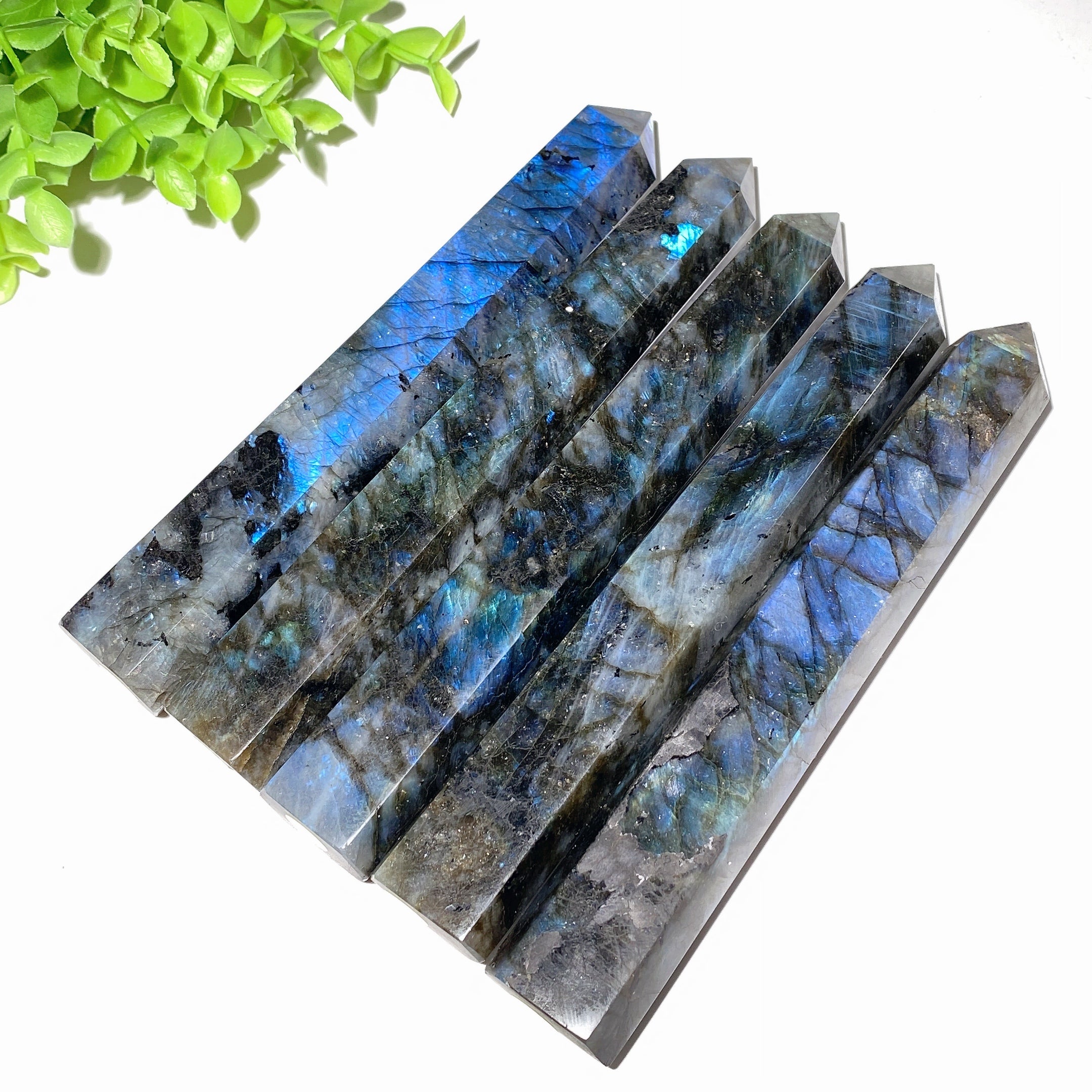 16-18cm Labradorite Healing Crystal Tower for Energy