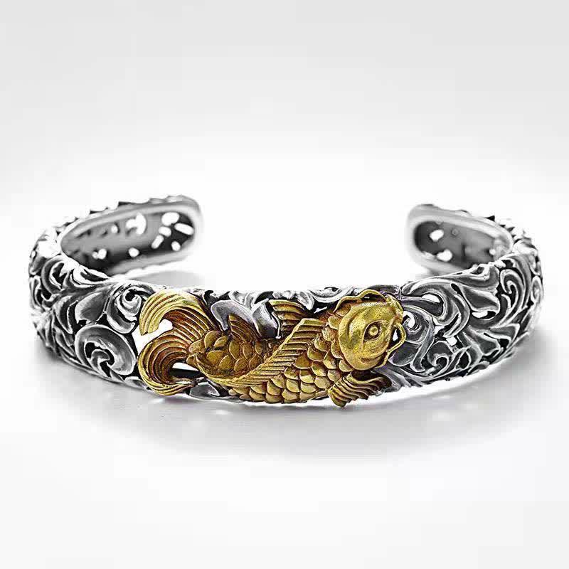 Copper Koi Fish Prosperity Bracelet Adjustable Bangle