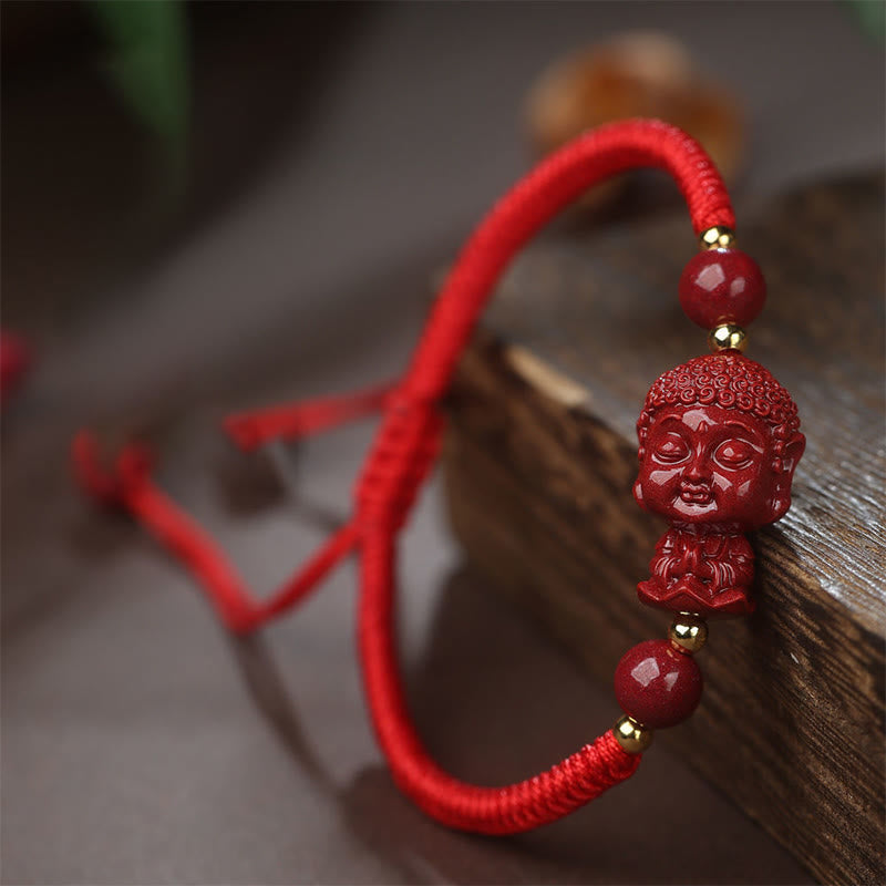 Chinese Zodiac Cinnabar Amulet Blessing String Bracelet