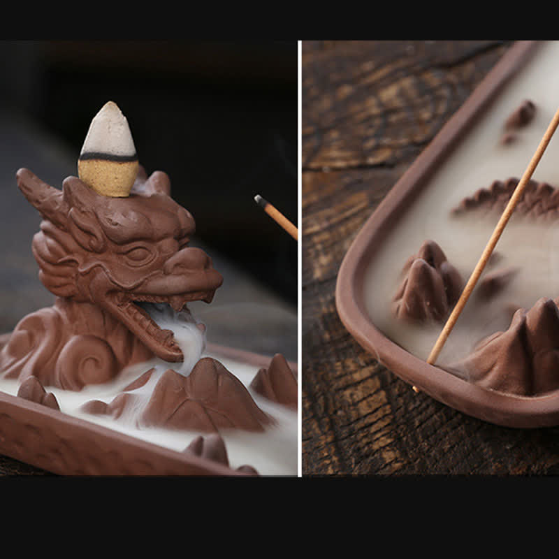 Dragon Ceramic Incense Burner | Strength & Luck Decor