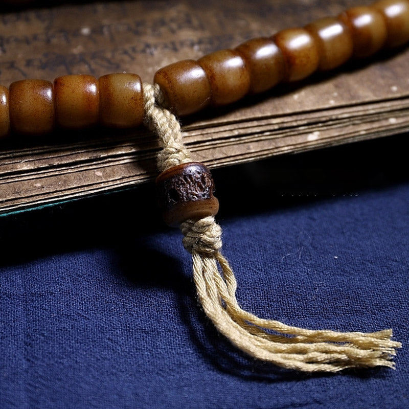 10mm Yak Bone Wrist Mala for Strength, Balance & Protection