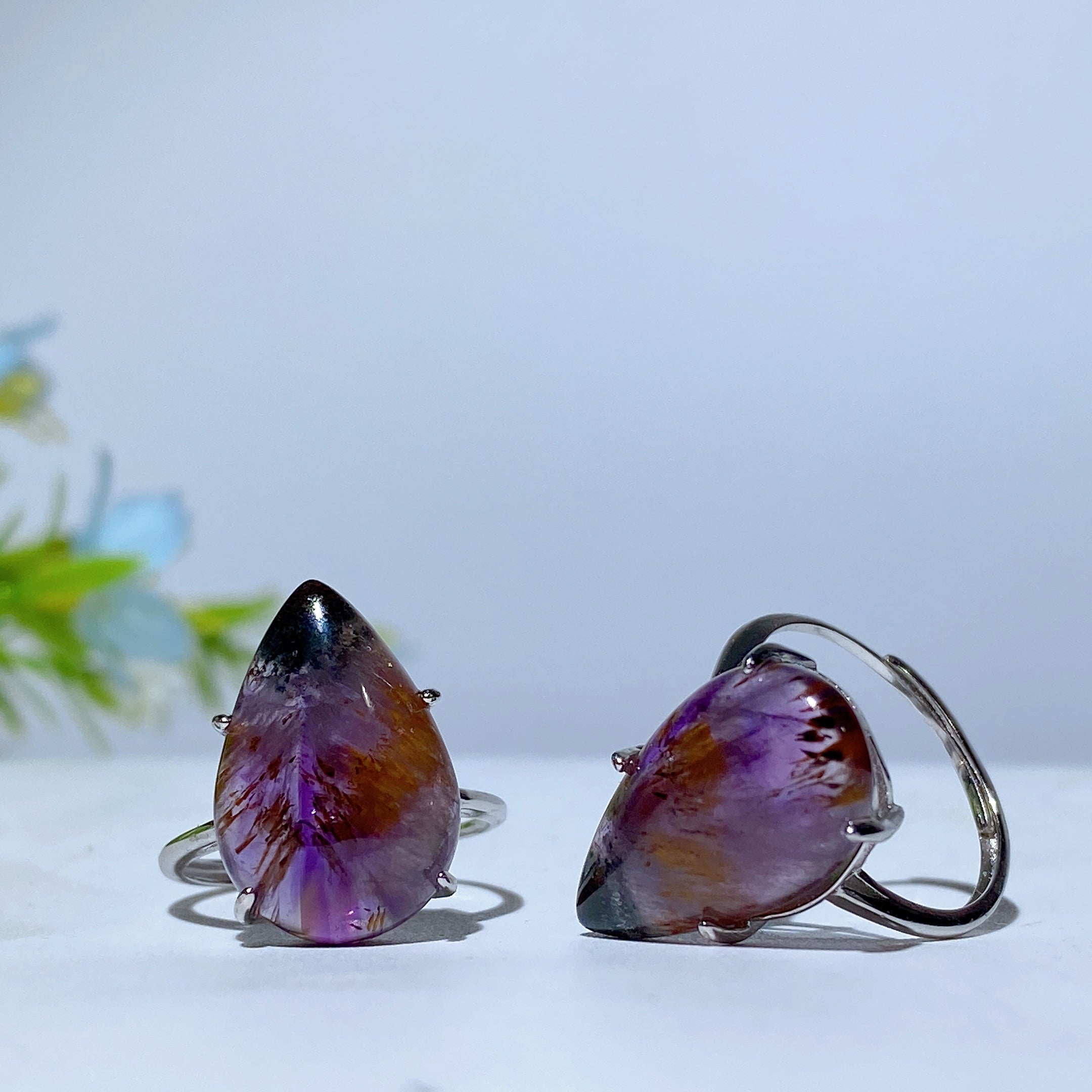 17-20mm Auralite 23 Sterling Silver Spiritual Ring