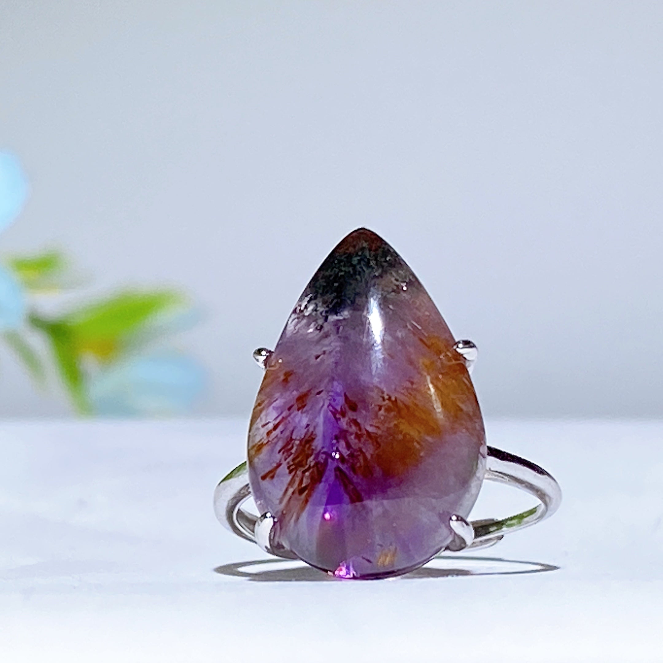 17-20mm Auralite 23 Sterling Silver Spiritual Ring