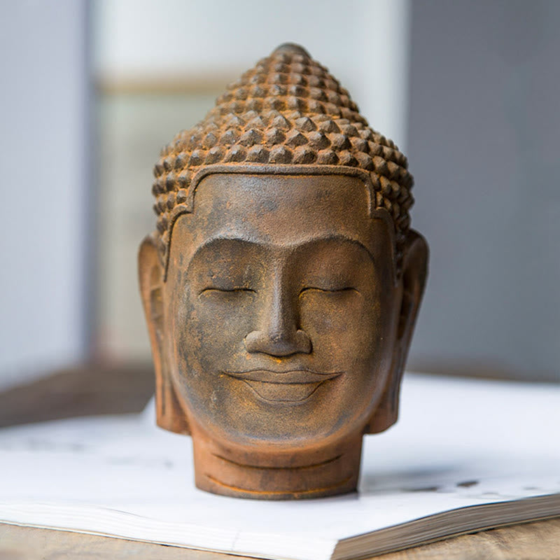 17.5cm Iron Powder Resin Buddha Statue | Meditation Symbol