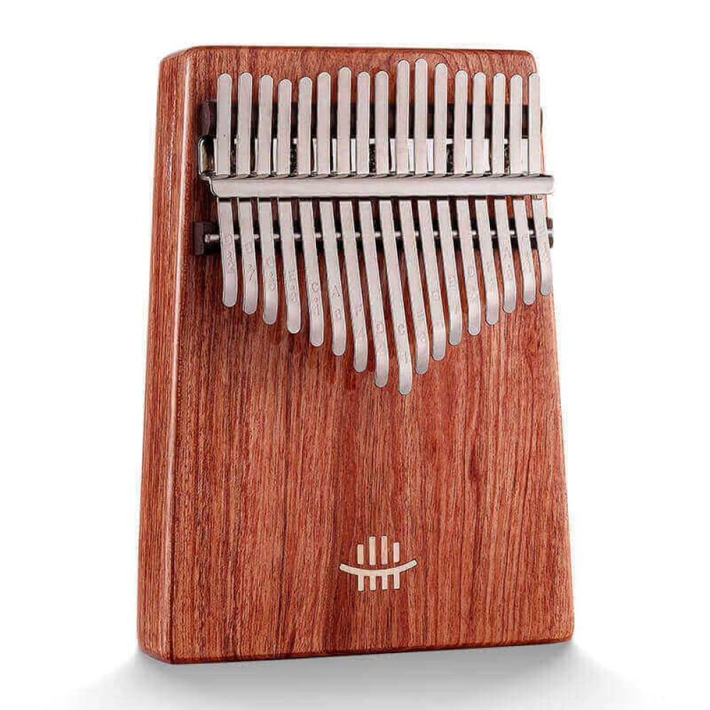17 Key Zambian Rosewood C Tone Kalimba Thumb Piano with metal tines and wooden body