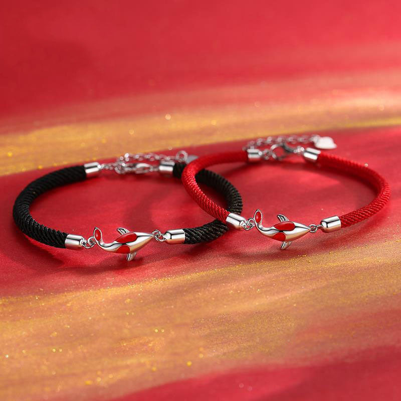 Couple's Koi Fish Bracelet for Luck Wealth & Protection