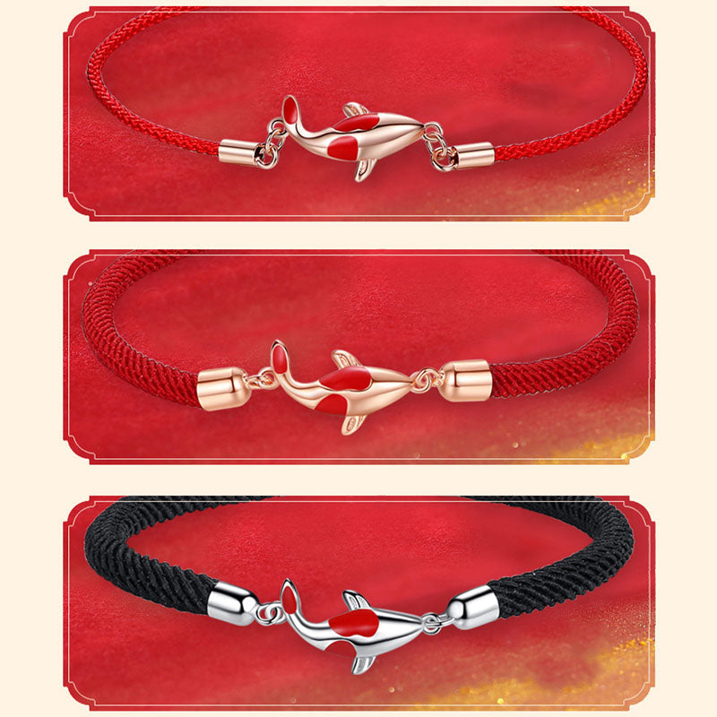 Couple's Koi Fish Bracelet for Luck Wealth & Protection