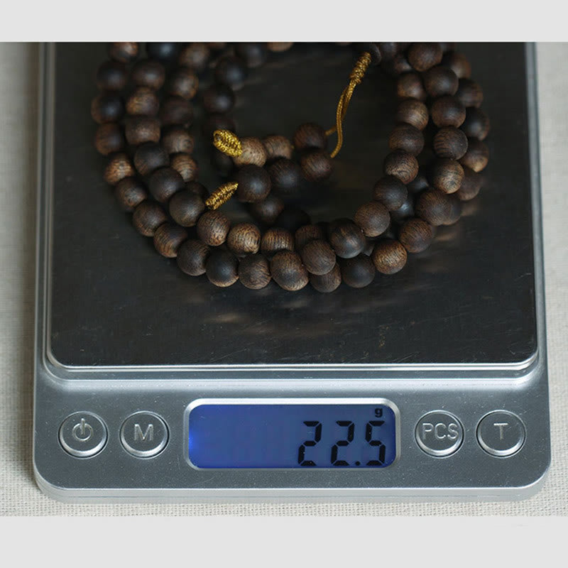 7mm Agarwood Mala Bracelet for Peace & Strength