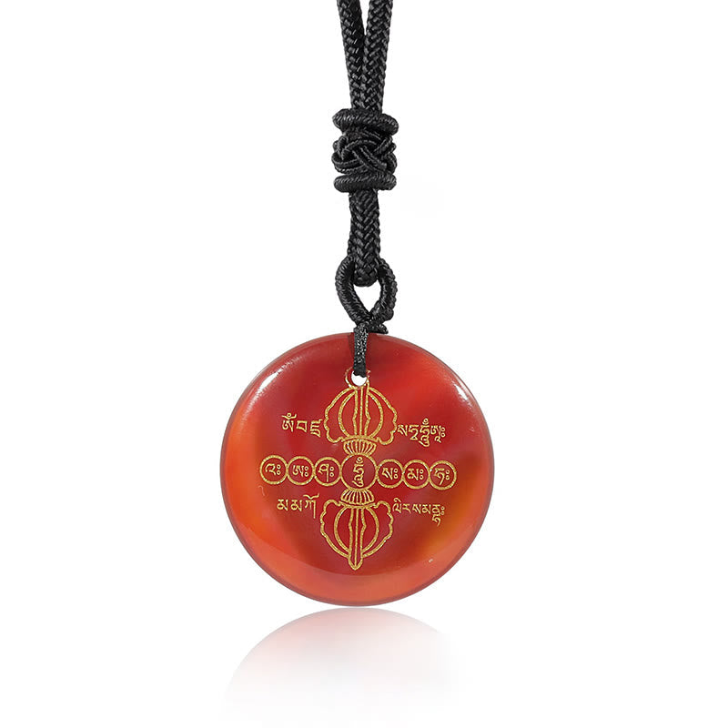 Vajra Dorje Obsidian Necklace for Spiritual Fulfillment