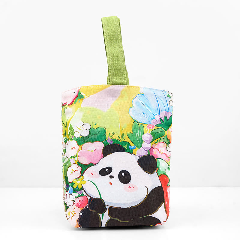 Canvas Panda Orchid Loquat Handbag | Peaceful Classic Tote