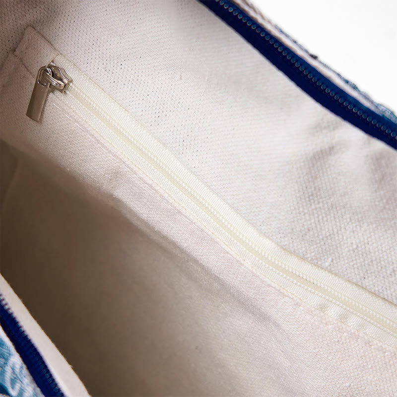 Cotton Stripes Pattern Crossbody Bag for Yoga Mats