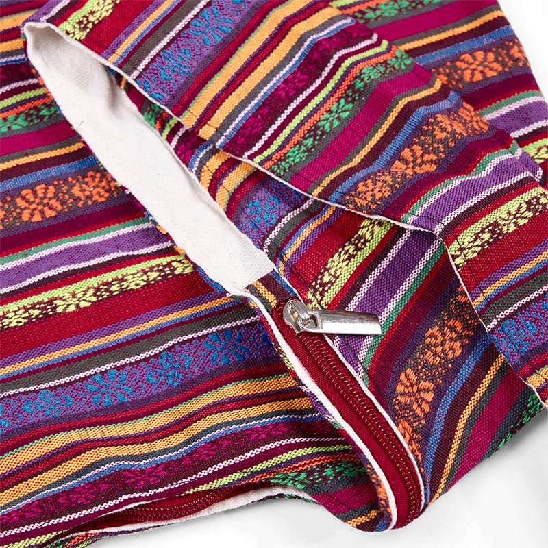 Cotton Stripes Pattern Crossbody Bag | Durable Yoga Bag