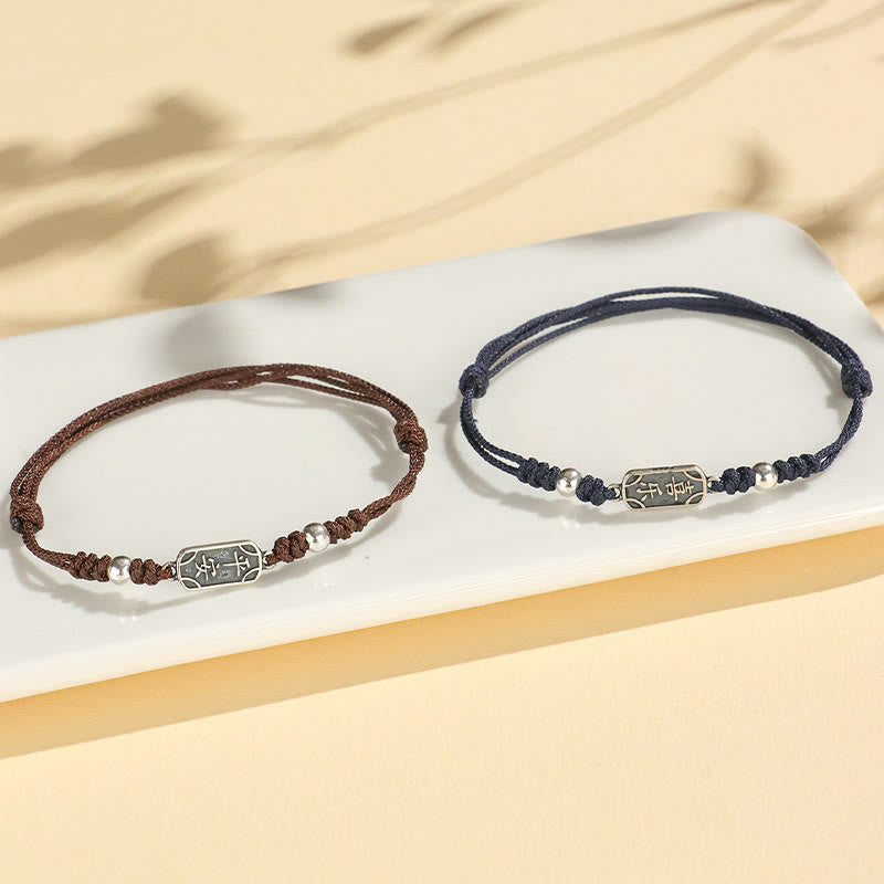 925 Sterling Silver Red String Bracelet for Peace & Joy