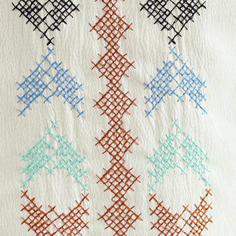 Retro Embroidery Polyester V-Neck Tassel Tank Top for Women