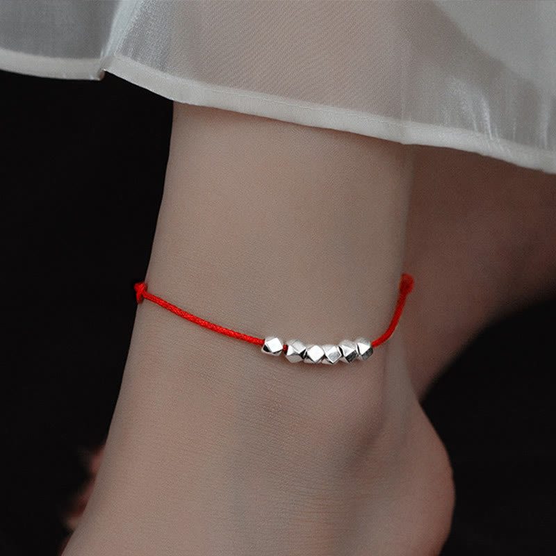 925 Sterling Silver Spiritual Anklet for Luck & Protection