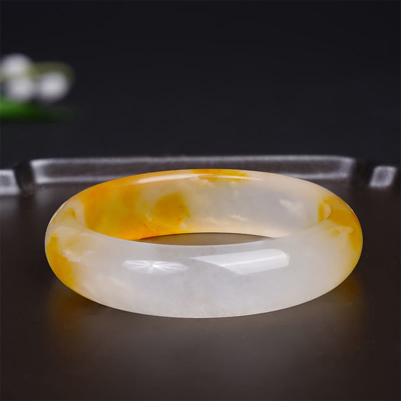 54mm Yellow Chalcedony Harmony Bracelet for Positivity