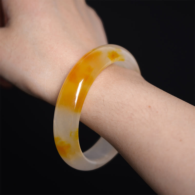 54mm Yellow Chalcedony Harmony Bracelet for Positivity