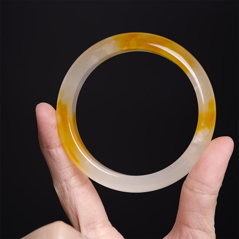 54mm Yellow Chalcedony Harmony Bracelet for Positivity