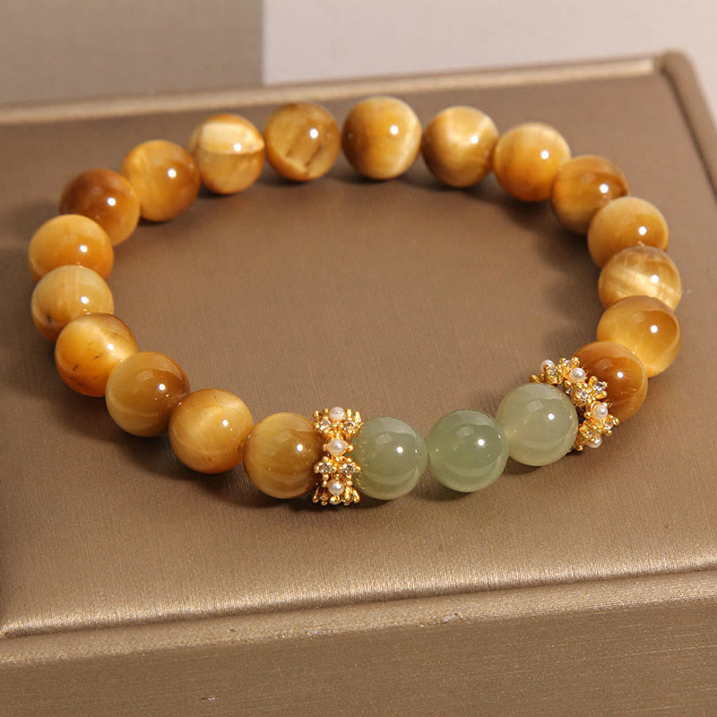 Tiger Eye Jade Courage Bracelet for Courage & Balance