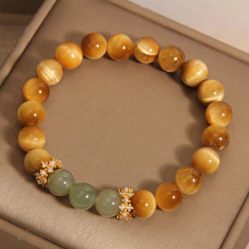 Tiger Eye Jade Courage Bracelet for Courage & Balance