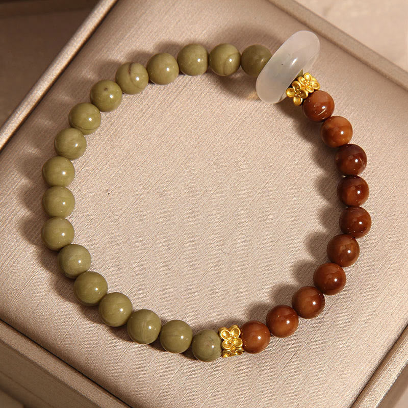 8mm Alashan Agate Kuka Seed Encourage Bracelet