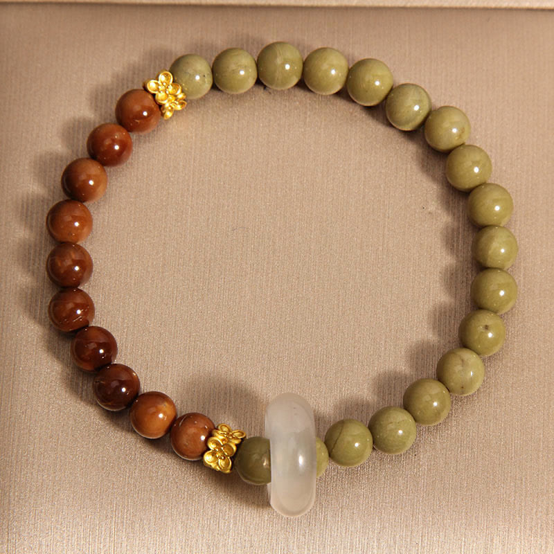 8mm Alashan Agate Kuka Seed Encourage Bracelet