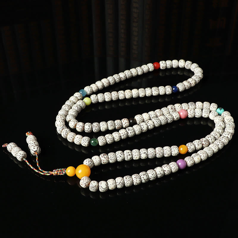 Bodhi Seed Wealth Bracelet with Amber & Agate Beads – Spiritual Mala