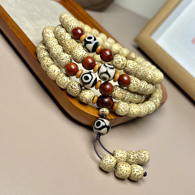 108 Beads Bodhi Seed Mala Bracelet for Spiritual Protection
