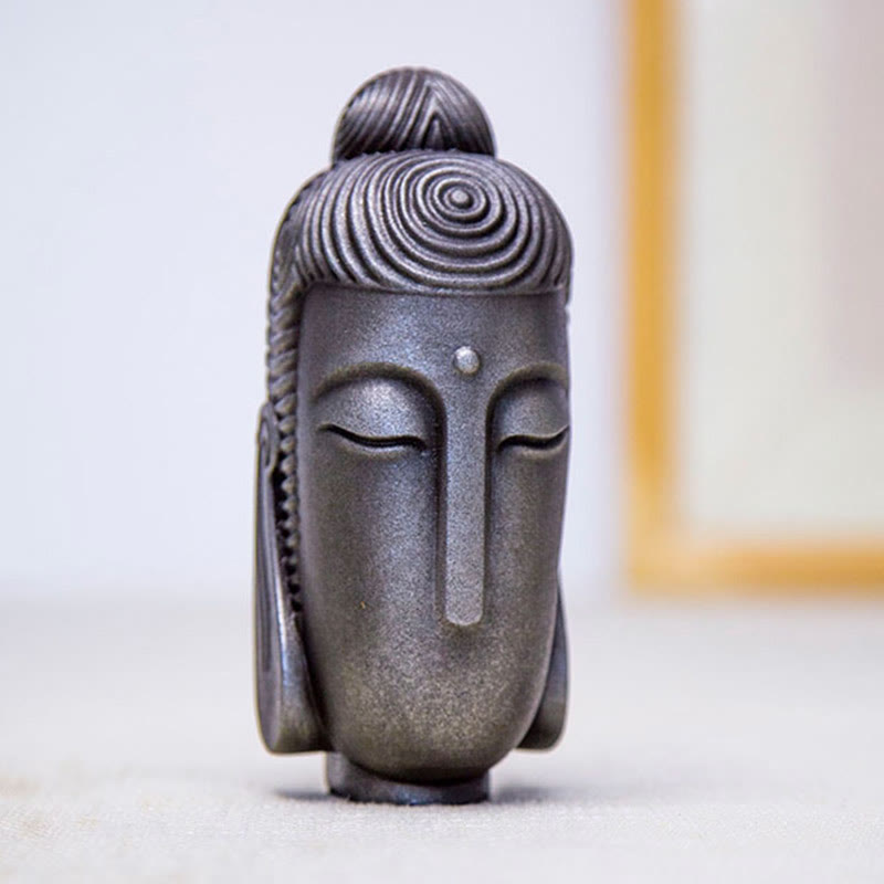 Meditating Buddha Statue 15cm Iron Powder Rust Resin