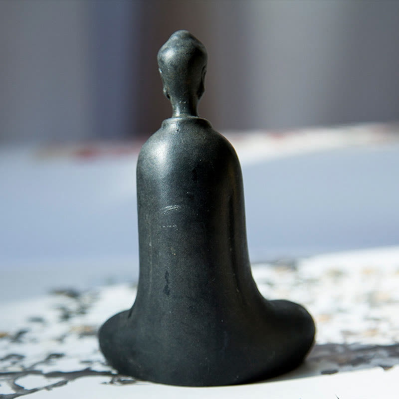 Rust Sakyamuni Buddha Iron Powder Resin Statue 12.5cm