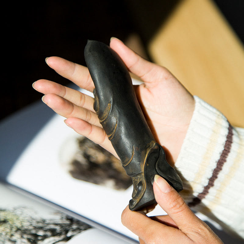 14.5cm Iron Powder Resin Buddha Statue Namaste Meditation