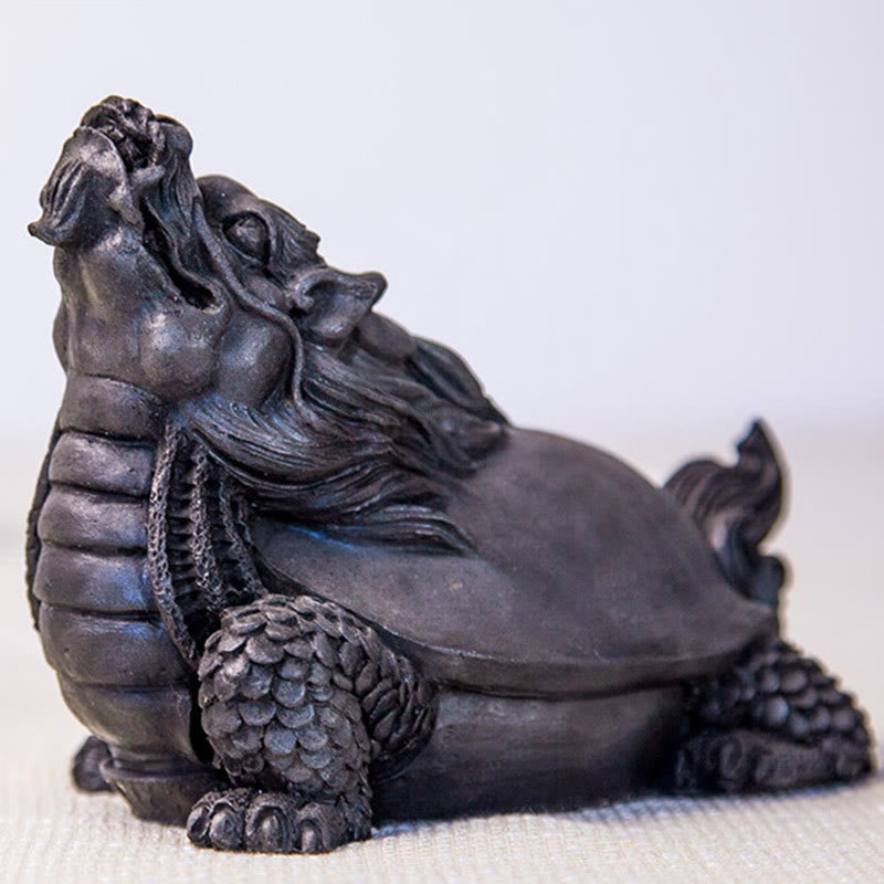Dragon Turtle Spiritual Statue | Iron Powder Resin 17cm