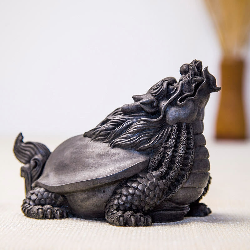 Dragon Turtle Spiritual Statue | Iron Powder Resin 17cm