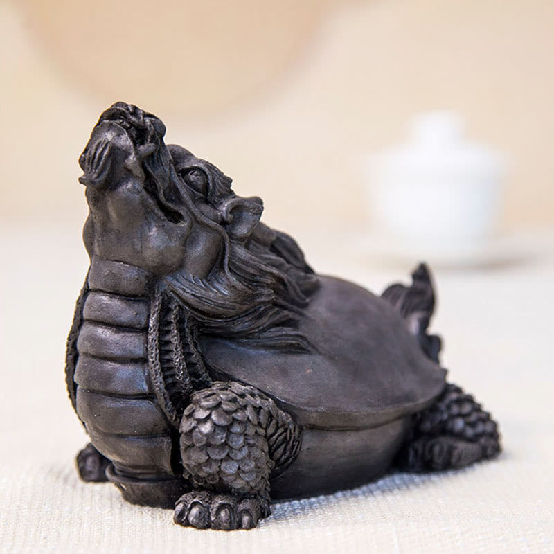 Dragon Turtle Spiritual Statue | Iron Powder Resin 17cm