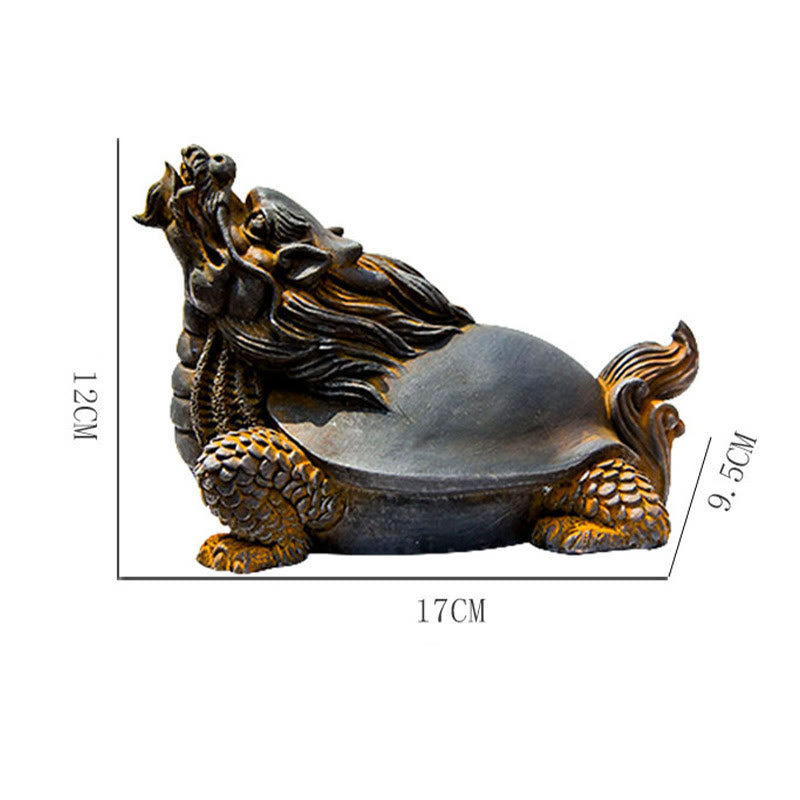 Dragon Turtle Spiritual Statue | Iron Powder Resin 17cm