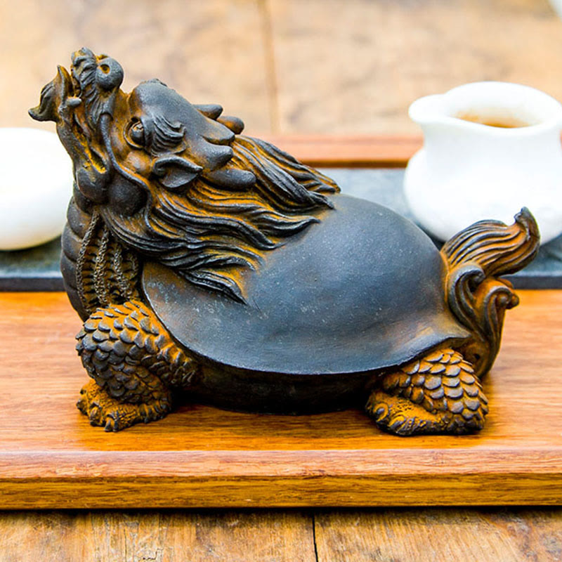 Dragon Turtle Spiritual Statue | Iron Powder Resin 17cm