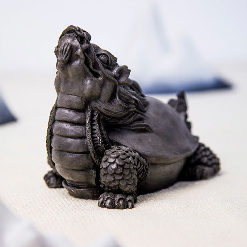 Dragon Turtle Spiritual Statue | Iron Powder Resin 17cm