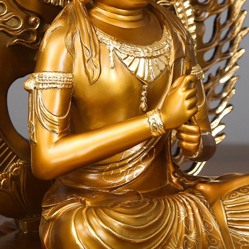 Serene Copper Tathagata Buddha Statue 25x24x42 cm