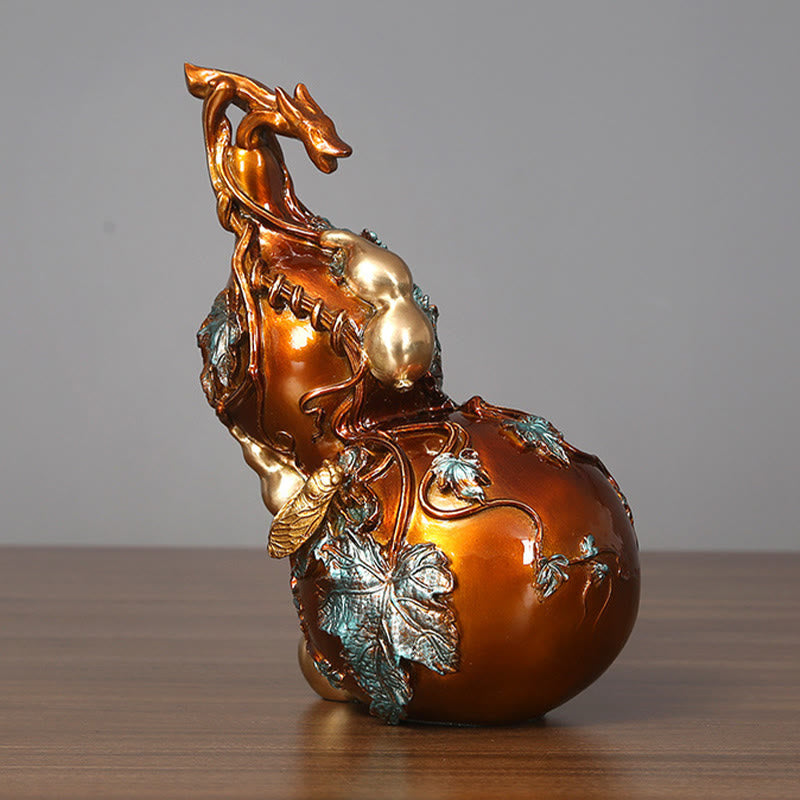 Golden Gourd Brass Copper Spiritual Statue Decor