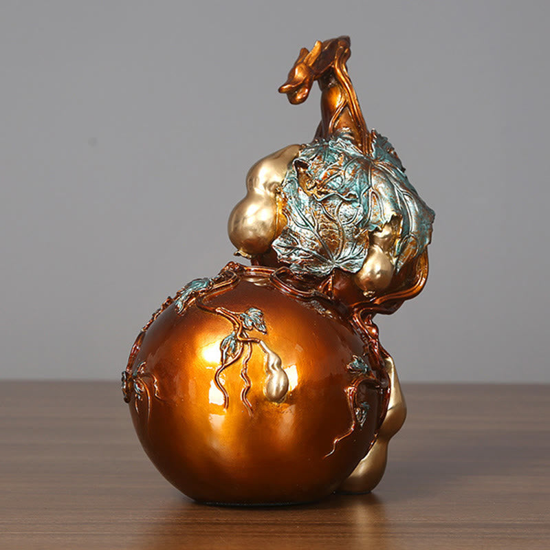 Golden Gourd Brass Copper Spiritual Statue Decor