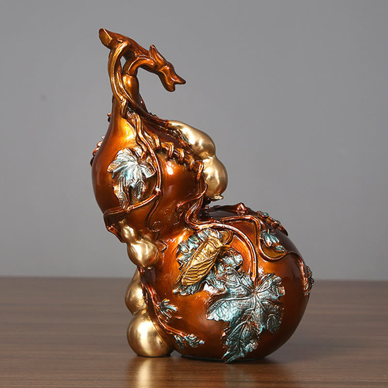 Golden Gourd Brass Copper Spiritual Statue Decor