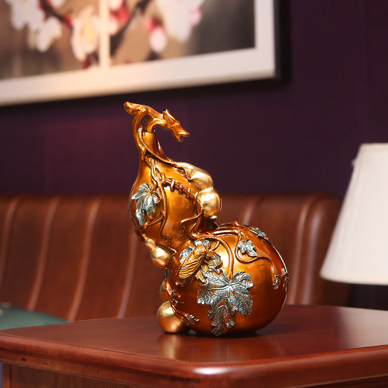 Golden Gourd Brass Copper Spiritual Statue Decor