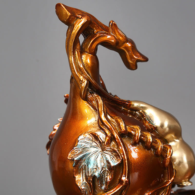 Golden Gourd Brass Copper Spiritual Statue Decor