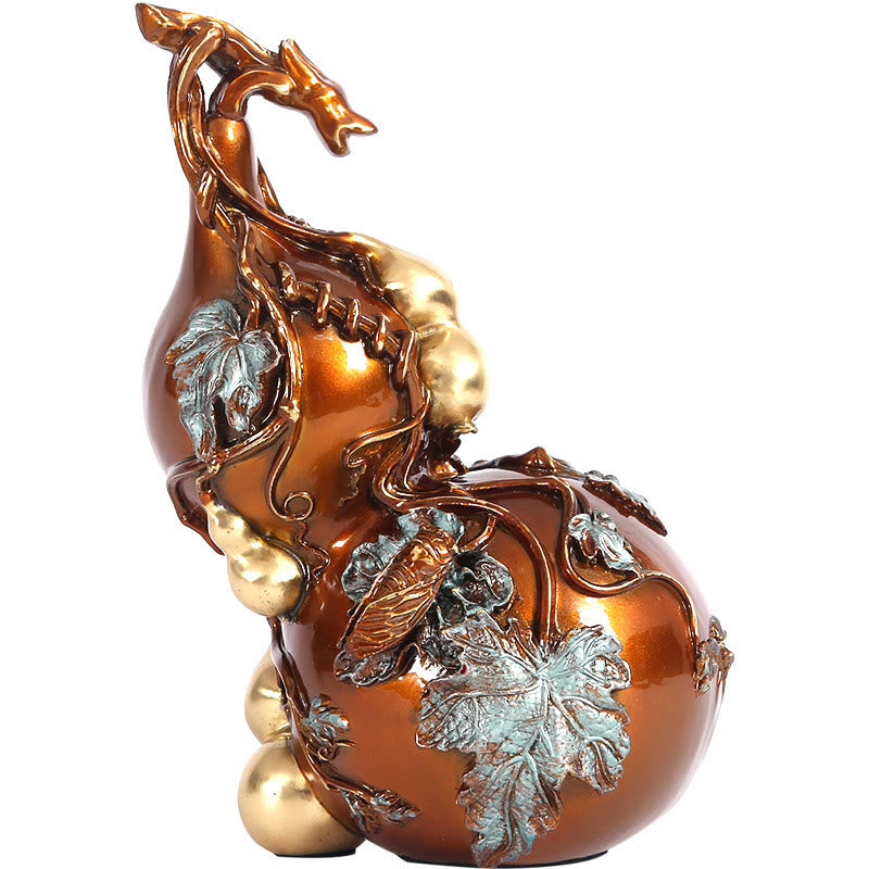 Golden Gourd Brass Copper Spiritual Statue Decor