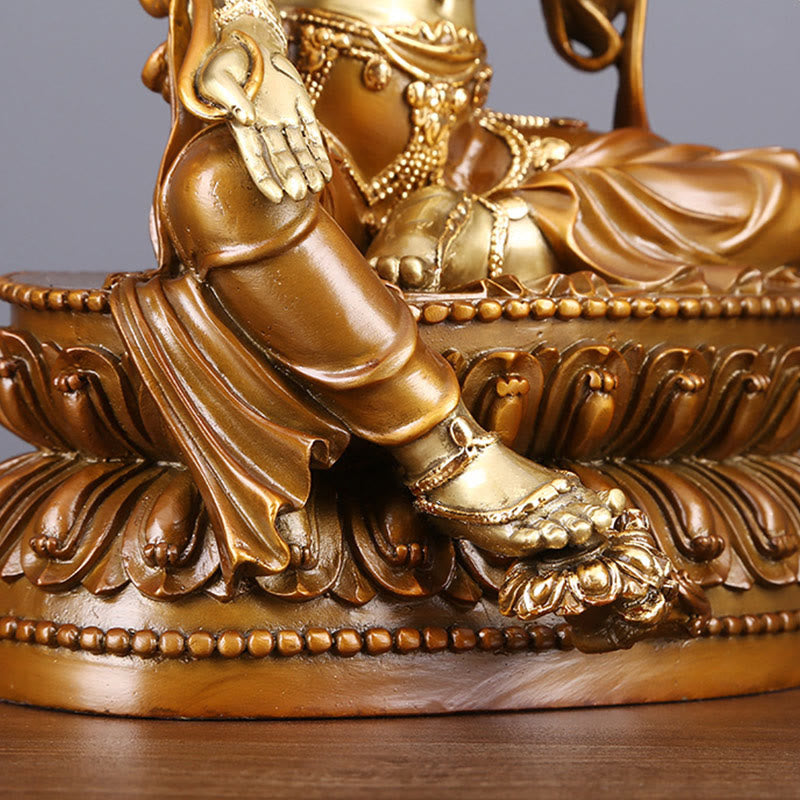 Green Tara Bodhisattva Statue 27cm Copper Brass Protection