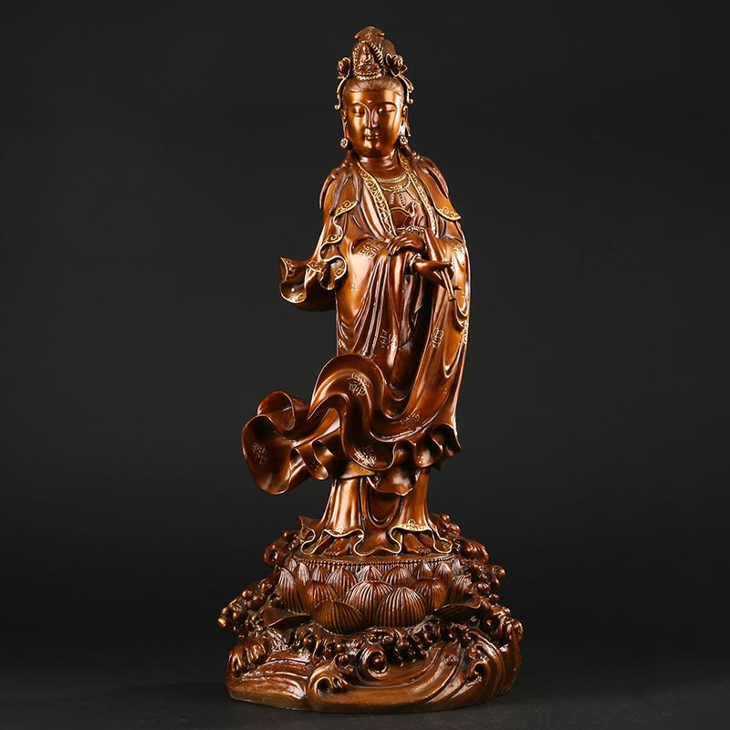 Small Copper Avalokitesvara Statue | Harmony Decor 11cm