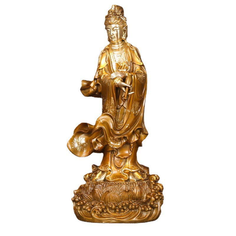 Small Copper Avalokitesvara Statue | Harmony Decor 11cm